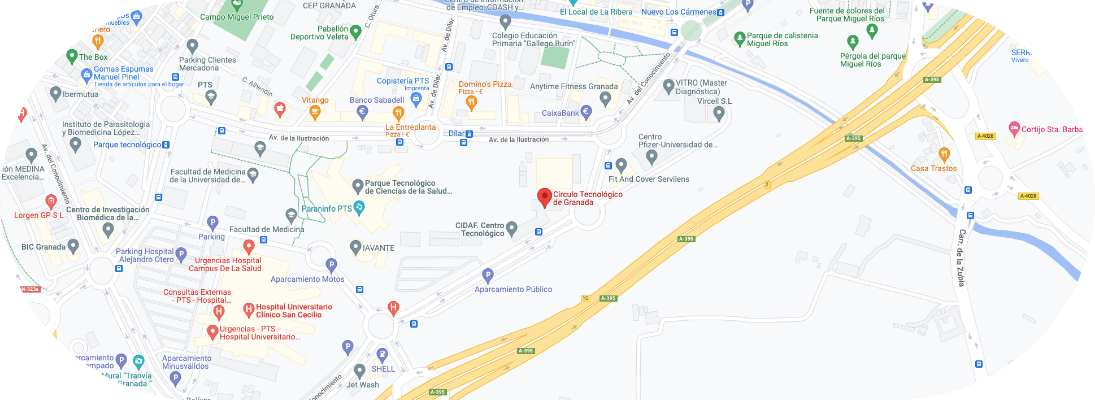 Mapa de Google Maps donde se muestra la localización de nuestras oficinas en Calle Alhóndiga, número 6, 5C PTS